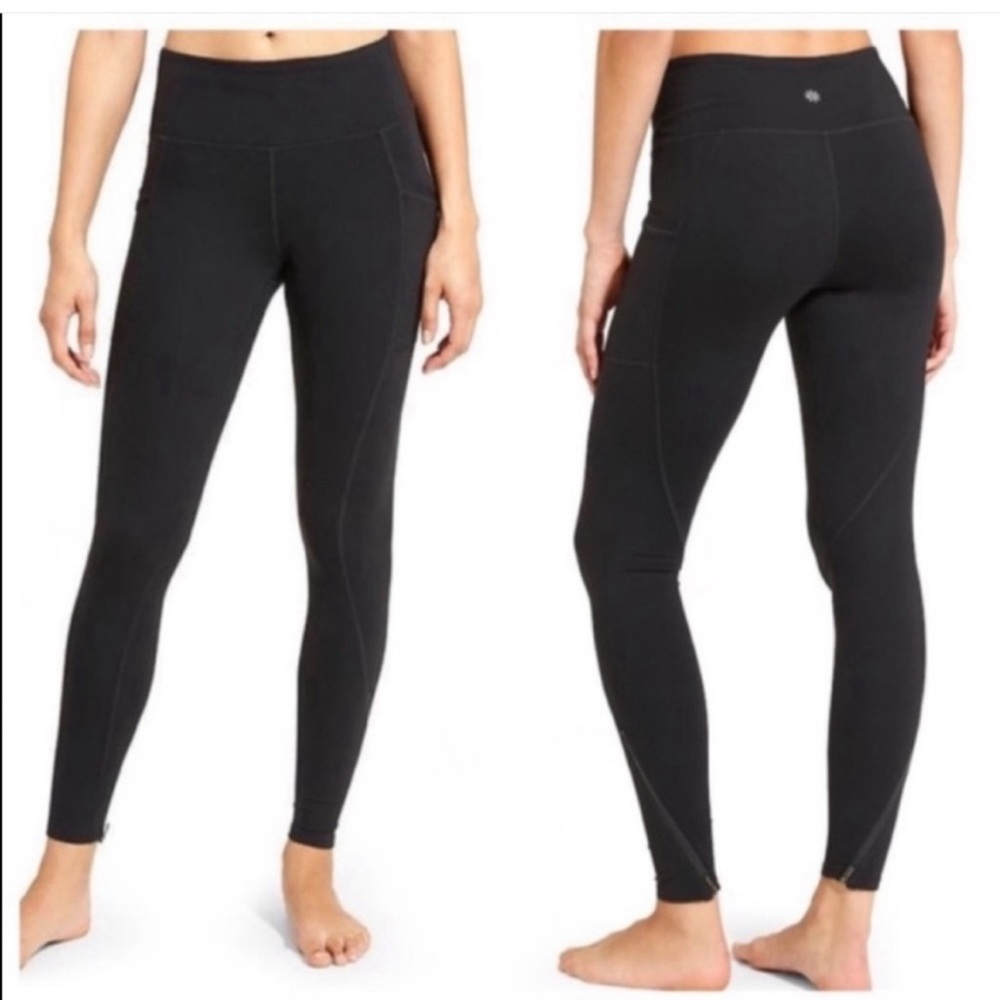 Athleta Leggings with Ankle Zipper